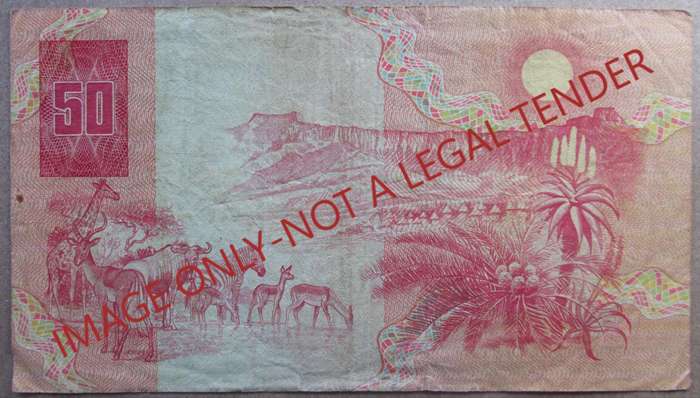 Fifty Rand South Africa Serial Nr AK6766446E