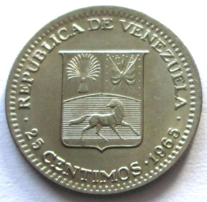 1965 Venezuela 25 Centimos