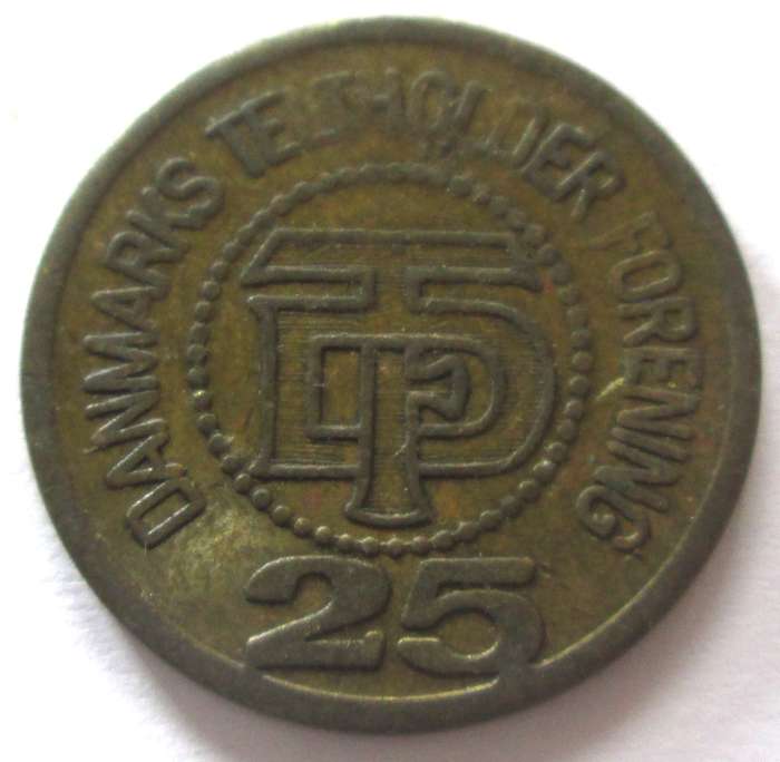 25 Danmarks Teltholder Forening 25 Ore Token