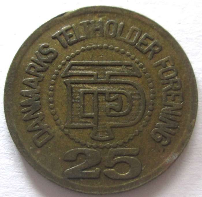 25 Danmarks Teltholder Forening 25 Ore Token