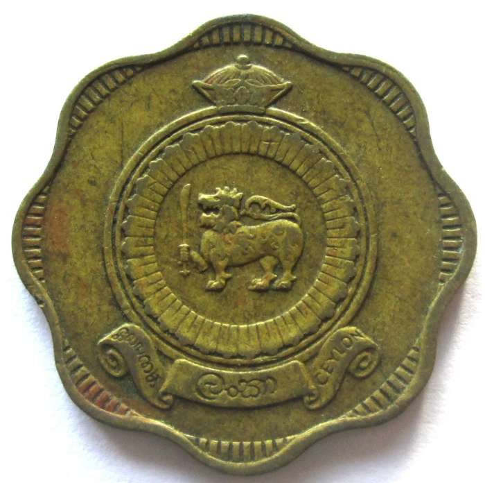 1965 Sri Lanka Ceylon 10 Cents