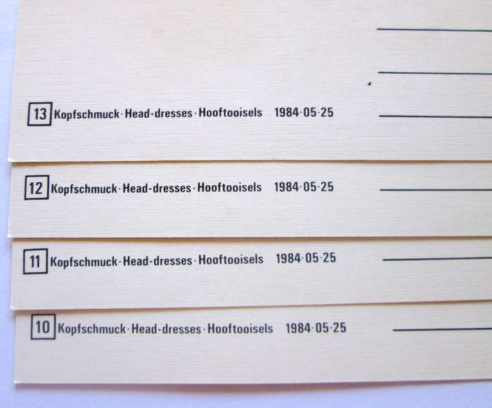 1984 Head Dresses Kopfschmuck Post Cards