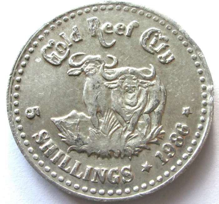 1986 Gold Reef City 5 Shillings