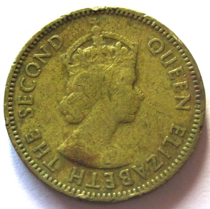 1957 Hong Kong 10 Cents