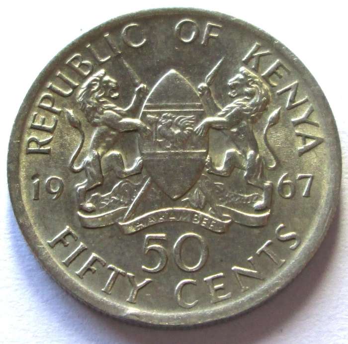 1967 Kenya 50 Cents