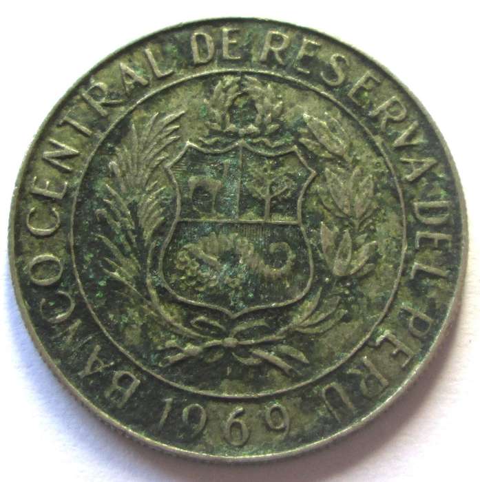 1969 Peru 5 Soles de Oro