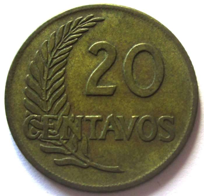 1962 Peru 20 Centavos