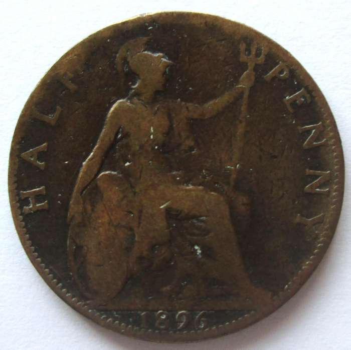 1896 Great Britain Half Penny