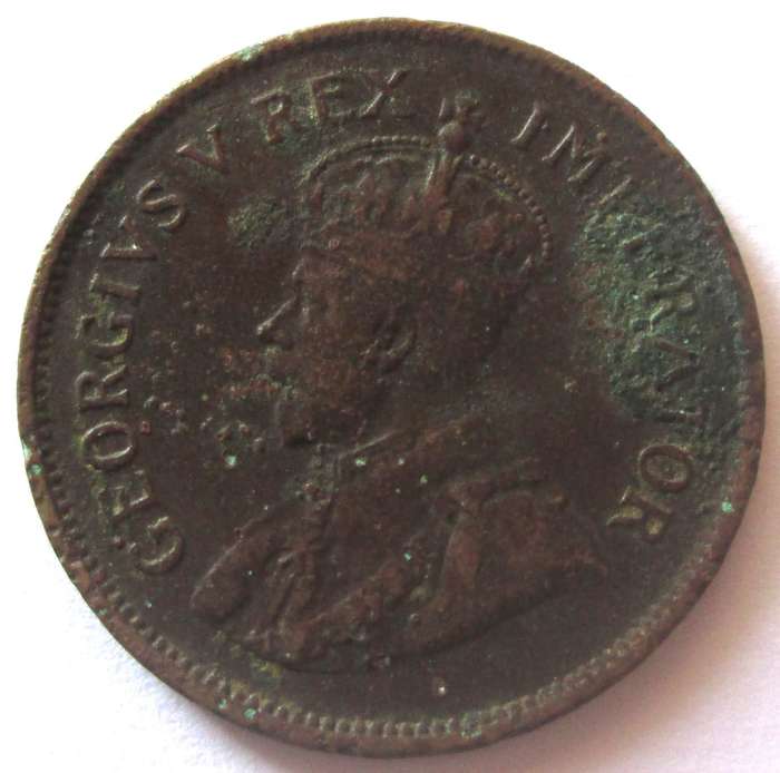 1929 Union of South Africa Half Penny