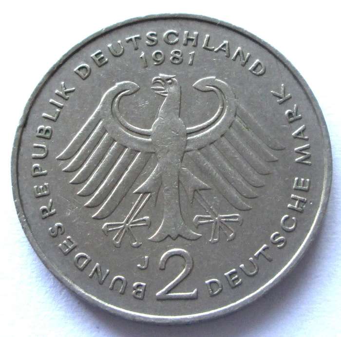 1981 Germany 2 Deutsche Mark Commemorative