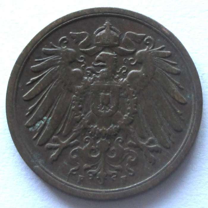 1913 Deutsches Reich 2 Pfennigs