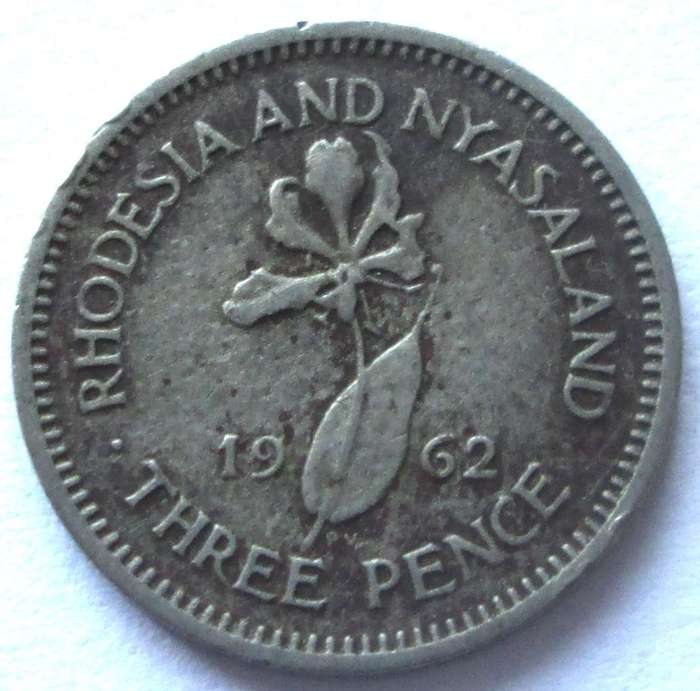 1962 Rhodesia and Nyasaland 3 Pence