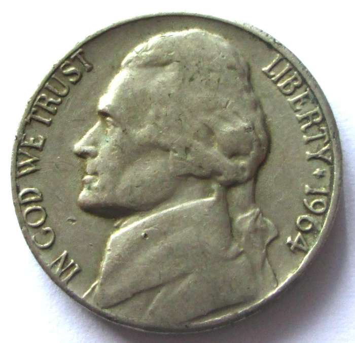 1964 United States of America 5 Cents