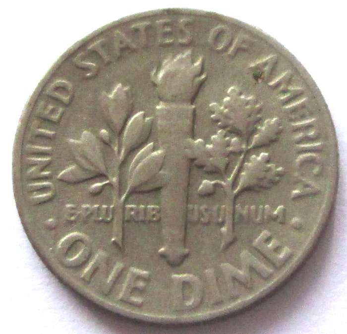 1965 United States of America 1 Dime
