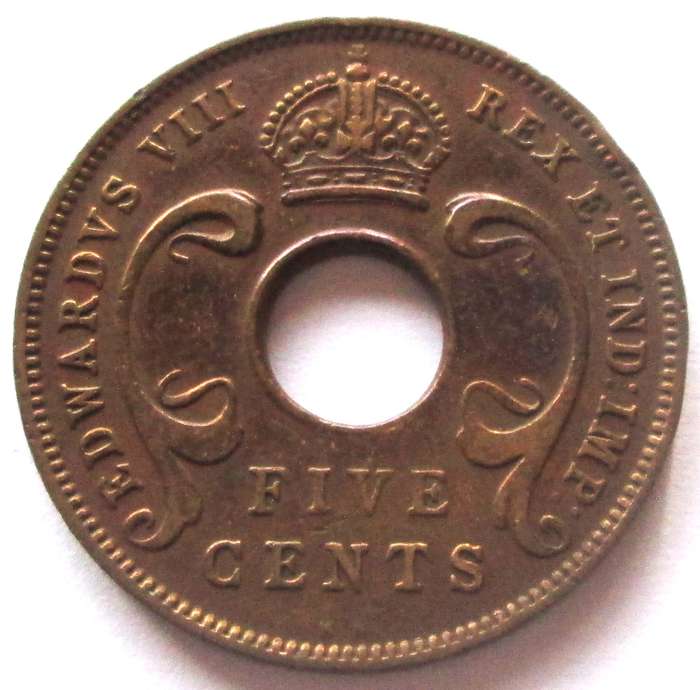 1936 East Africa 5 Cents