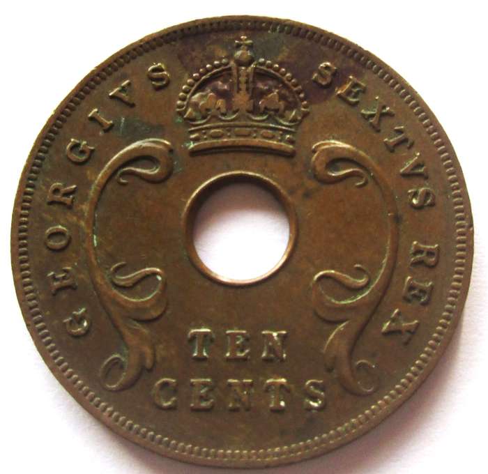 1951 East Africa 10 Cents
