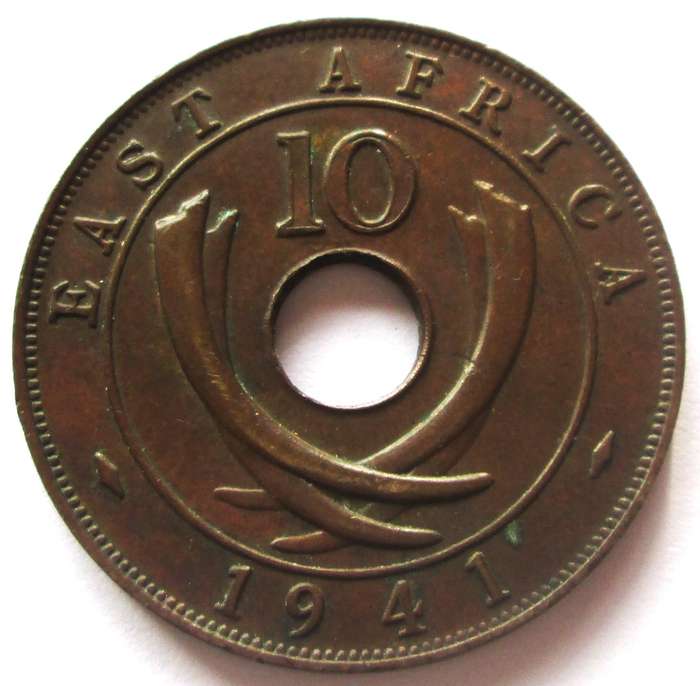 1941 East Africa 10 Cents
