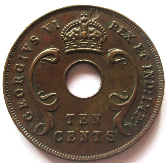 1941 East Africa 10 Cents