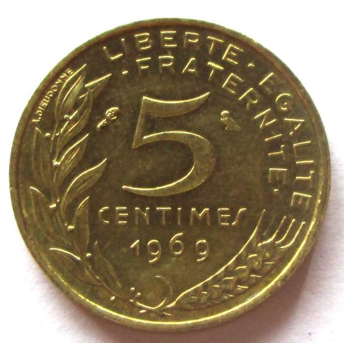 1969 France 5 Centimes