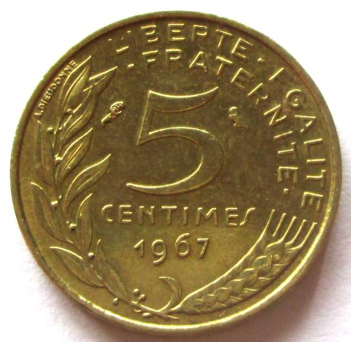 1967 France 5 Centimes
