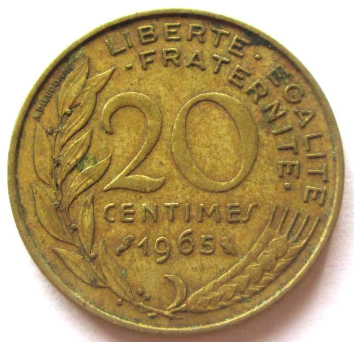 1965 France 20 Centimes