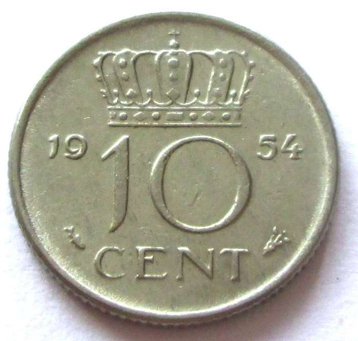 1954 Nederland 10 Cents