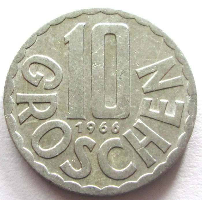1966 Austria 10 Groschen