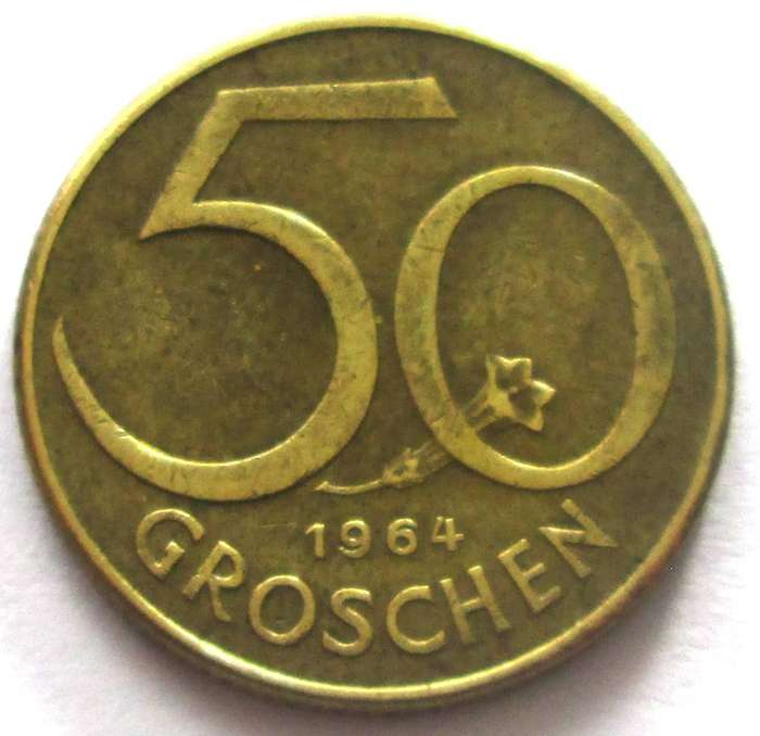 1964 Austria 50 Groschen