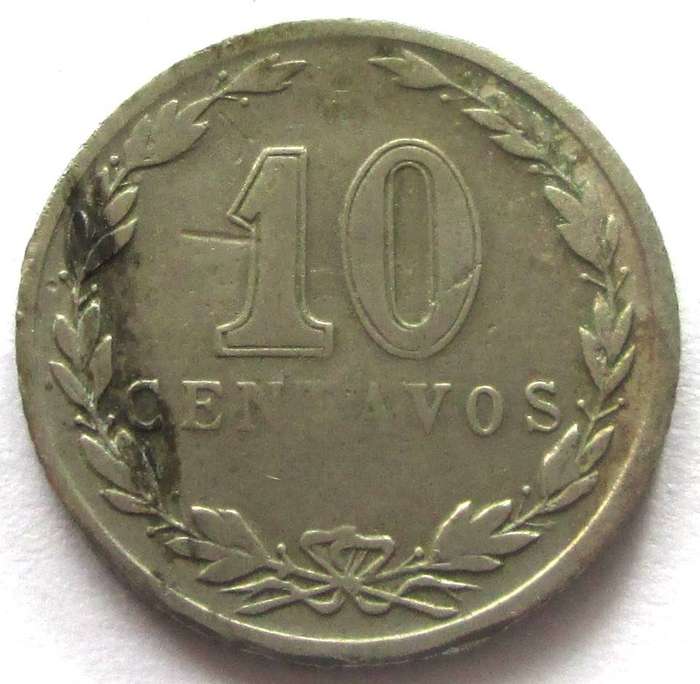 1925 Argentina 10 Centavos