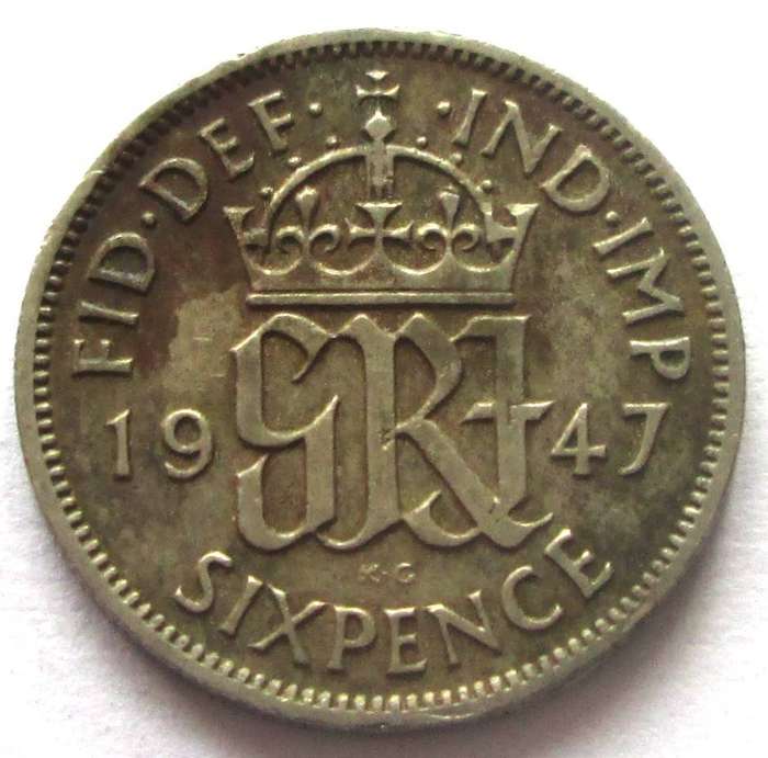 1947 Great Britain 6 Pence