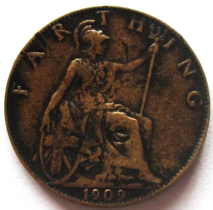 1909 Great Britain Farthing