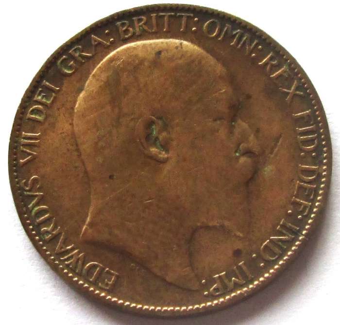 1908 Great Britain Half Penny