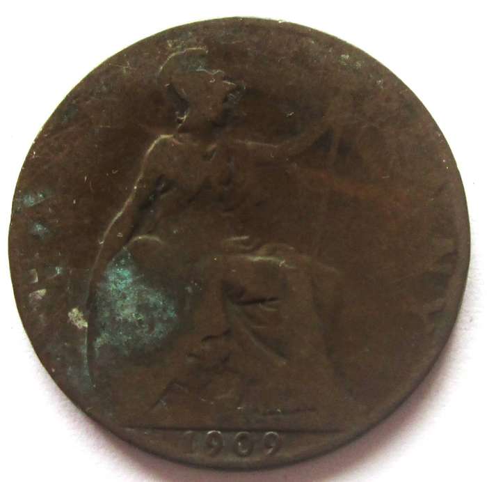 1909 Great Britain Half Penny