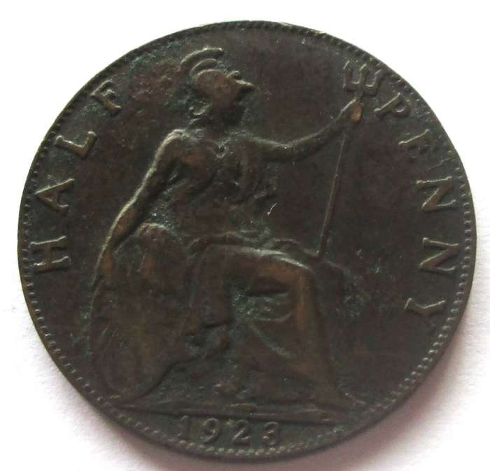 1923 Great Britain Half Penny