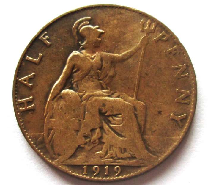 1919 Great Britain Half Penny