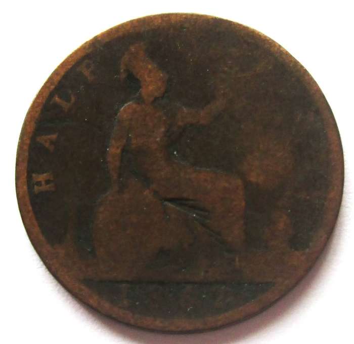 1862 Great Britain Half Penny