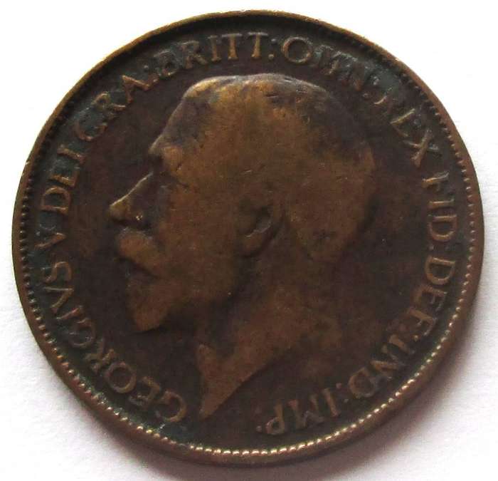 1917 Great Britain Half Penny