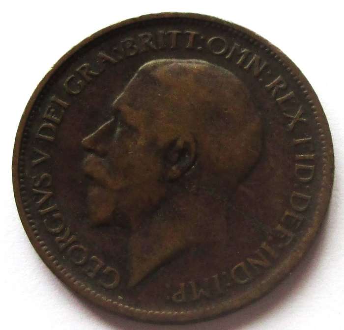 1916 Great Britain Half Penny