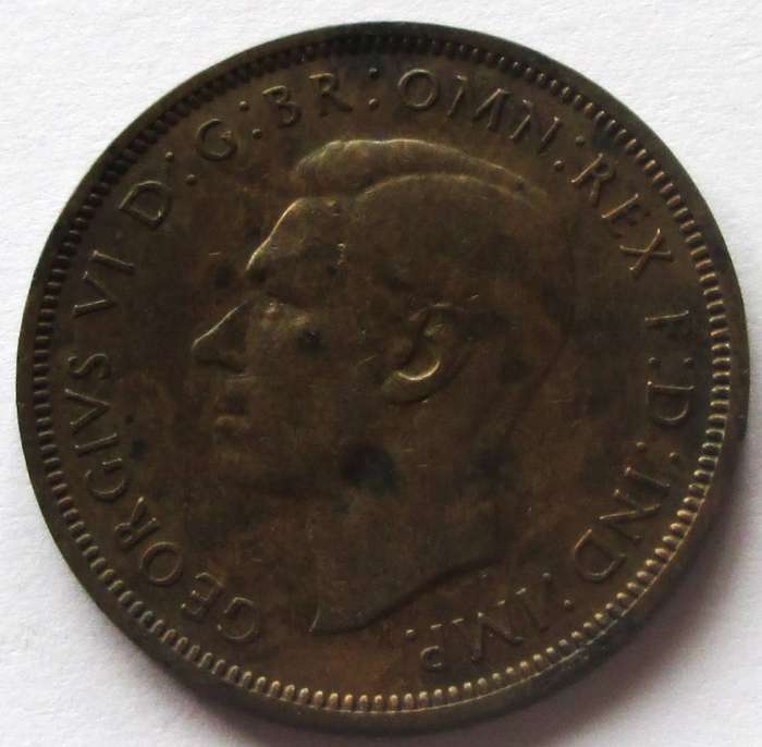 1948 Great Britain Half Penny