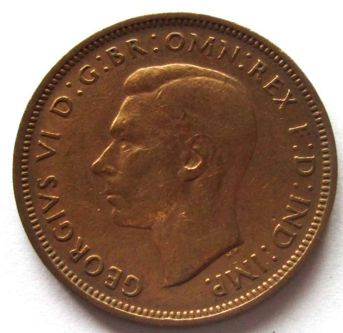 1943 Great Britain Half Penny