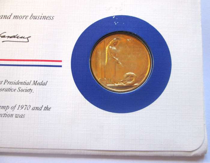 1983 Warren G Harding 29th President US Mint Presidential Medal Postal Cover