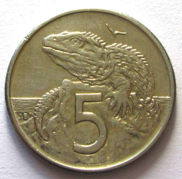 1996 New Zealand 5 Cents