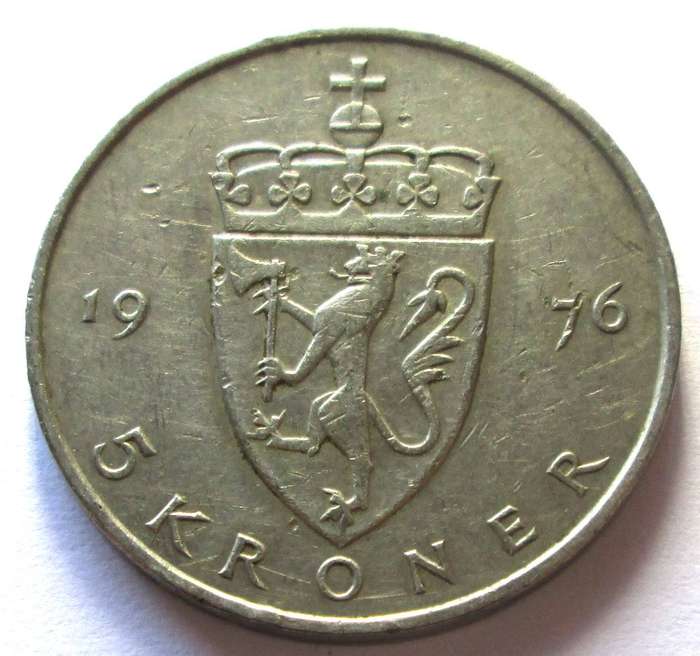 1976 Norge 5 Kroner