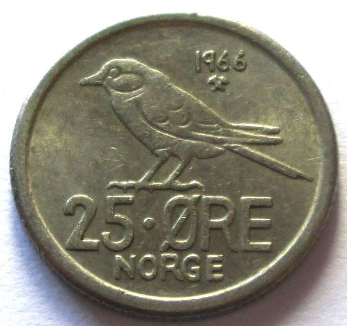 1966 Norge 25 Ore
