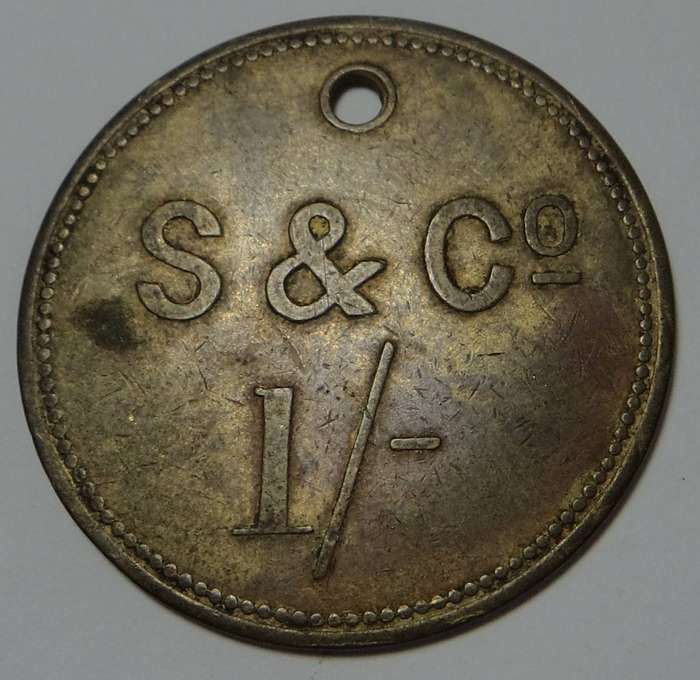 Strachan & Co 1/- Token (First Series) 2 available