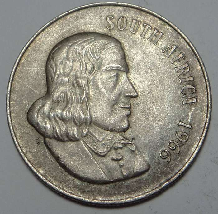 Republic of SA: Silver R1 (Eng.) of 1966