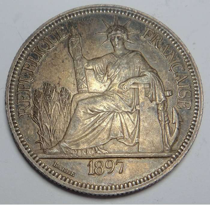 Indo China: Silver Piastre 1897 (Scarce)