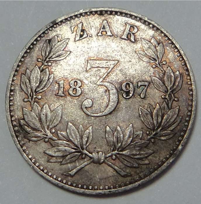 Paul Kruger ZAR Tickey of 1897 (High Grade)