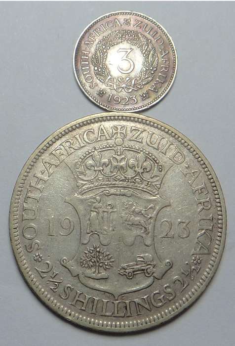 Union of SA Tickey & Half Crown of 1923