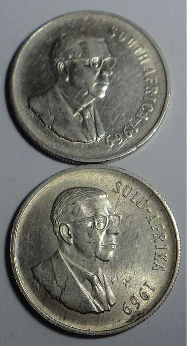 RSA: Afr. & Eng. Silver R1s of 1969